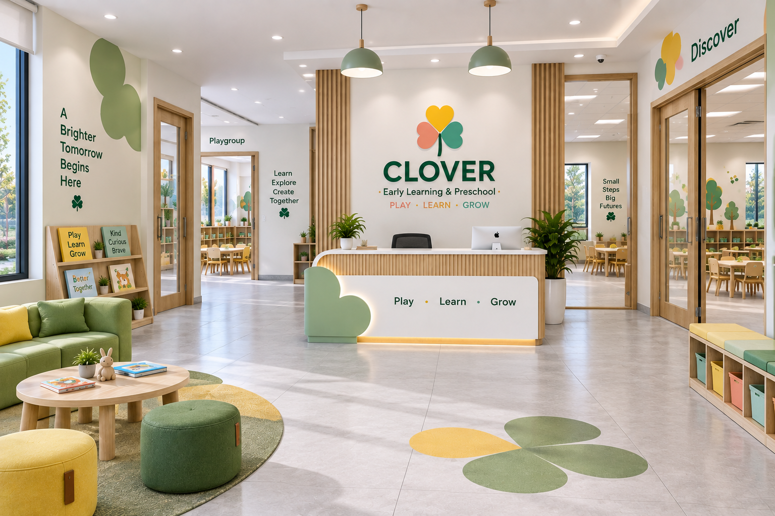 Caring educator and student at Clover campus