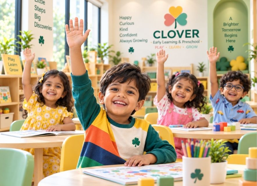 A bright Clover classroom