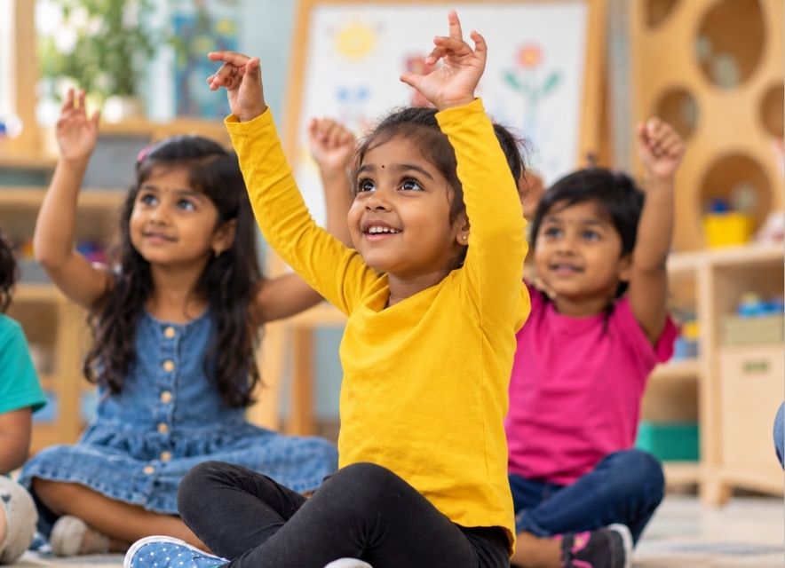 Children learning through play at Clover in Siliguri